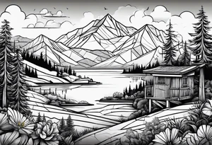Scenery tattoo idea