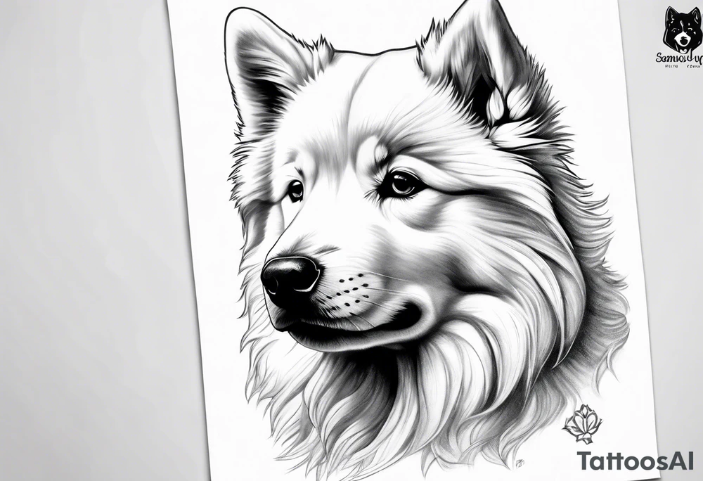 Samoyed puppy tattoo idea