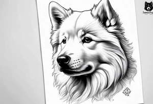 Samoyed puppy tattoo idea