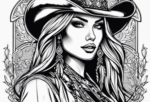 Sexy cowgirl tattoo idea