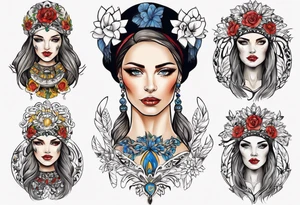 Beautiful Ukrainian Woman Forward tattoo idea