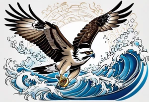 osprey catching fish tattoo idea