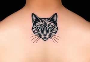 black cat tattoo idea