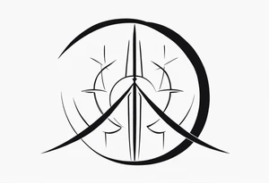 Symbol of Jedi, symbol of Crescent moon downward, symbol of peace, symbol of Atheist, symbol of freedom all combined into one tattoo idea