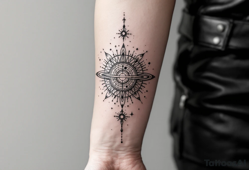 reloj de arena, universo tattoo idea