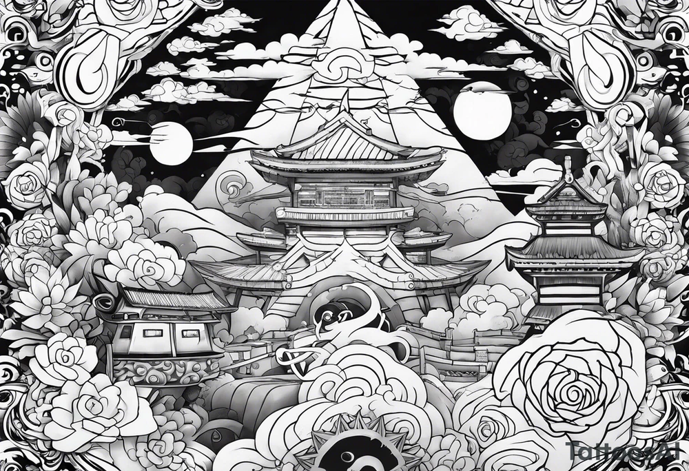 Naruto mixed with one piece tattoo idea