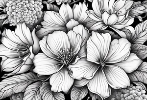 half sleeve japanese floral tattoo idea
