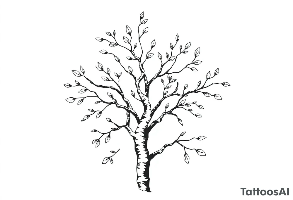 birch tree tattoo idea