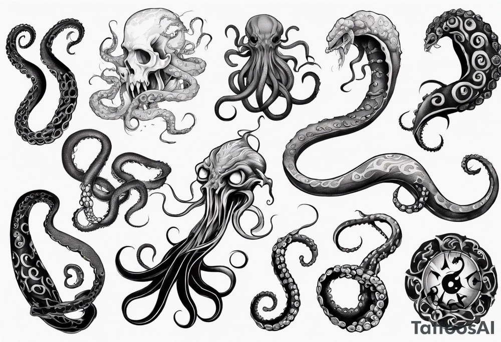 long tentacle tattoo tattoo idea