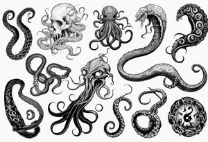long tentacle tattoo tattoo idea