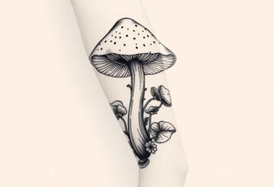 Mushroom vintage tattoo idea
