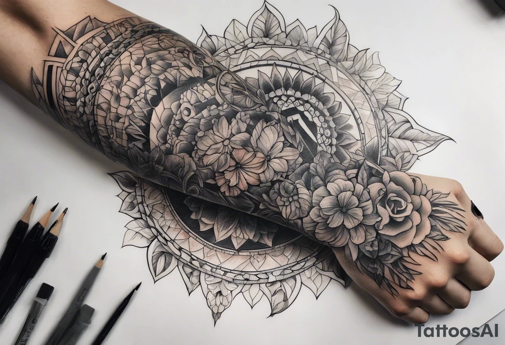 arm tattoo of the arm bone tattoo idea