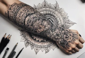 arm tattoo of the arm bone tattoo idea