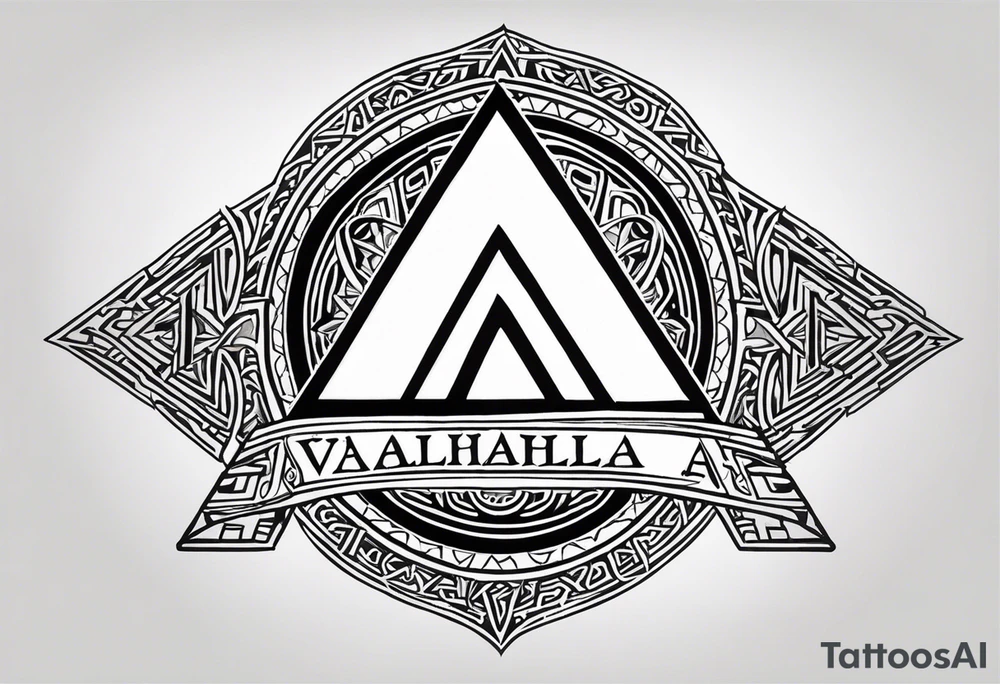 Valhalla shield valknut tattoo idea