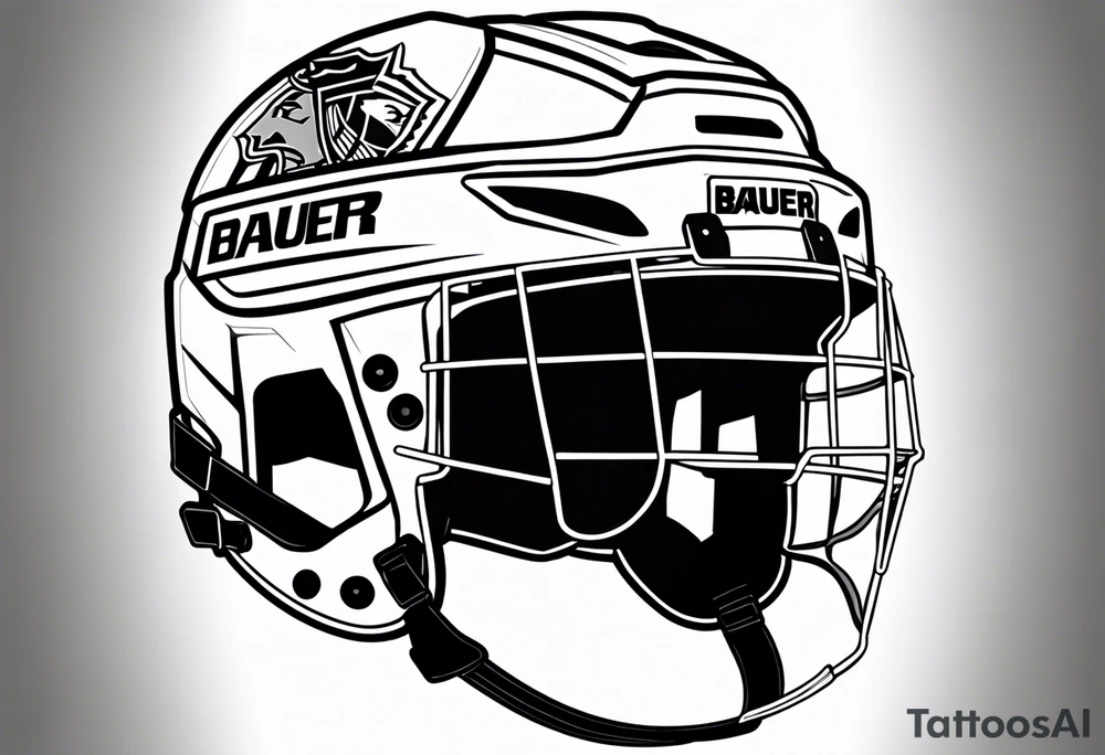 Bauer 4500 hockey helmet with number 15 on it tattoo idea