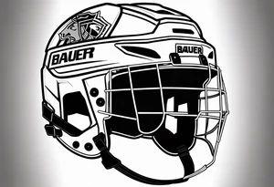 Bauer 4500 hockey helmet with number 15 on it tattoo idea