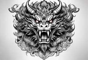 chinese dragon, ares god tattoo idea