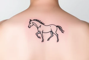 horse silhouette tattoo idea