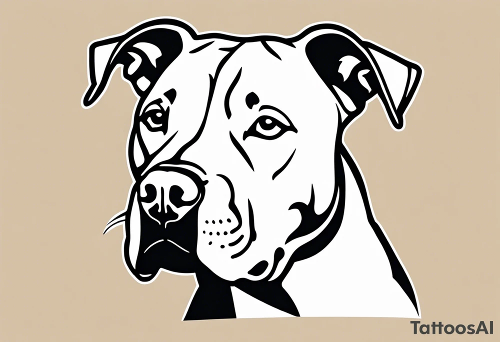 Pitbull blond brown god tattoo idea