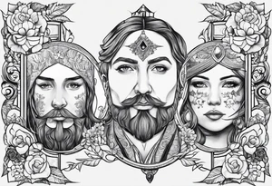 design that represents my two kids matilda and weston tattoo idea