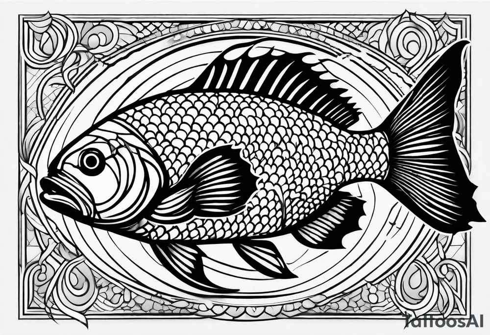 Fish scales tattoo idea