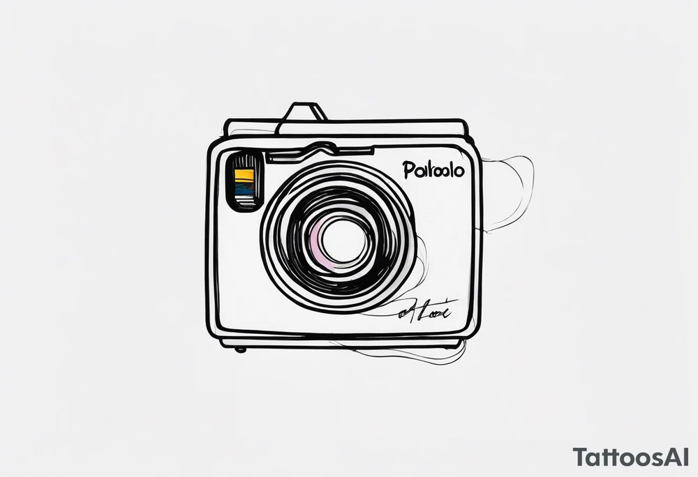 A very simple, fine-lined polaroid tattoo idea