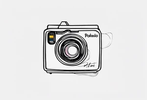 A very simple, fine-lined polaroid tattoo idea