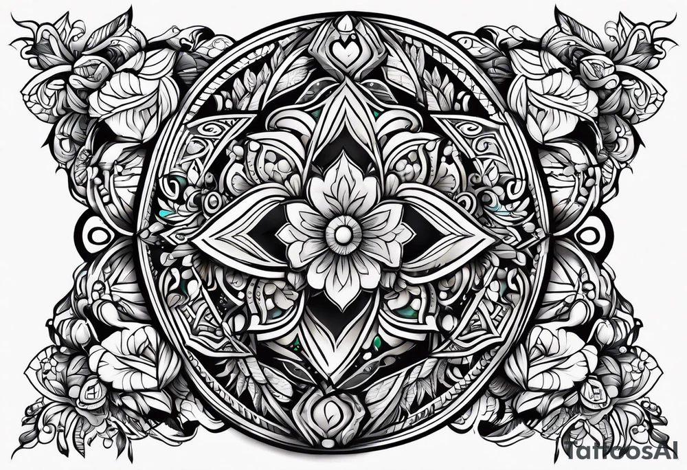 Family half sleeve tattoo idea