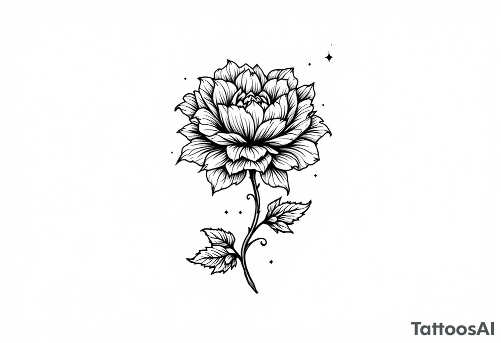 "She gave me a reason to live" as the stem blooming into a flower tattoo idea