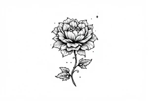 "She gave me a reason to live"  as the stem blooming into a flower tattoo idea