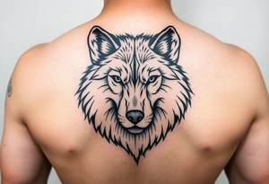 Simple wolf tattoo idea