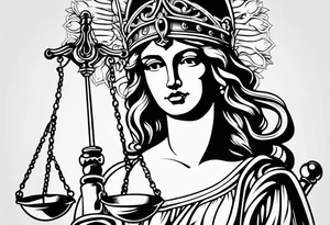 lady justice tattoo idea