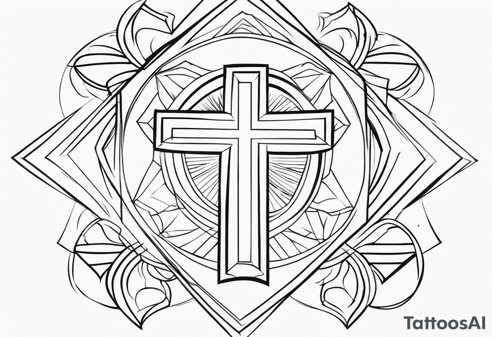 Cruz minimalista tattoo idea