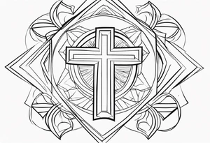 Cruz minimalista tattoo idea