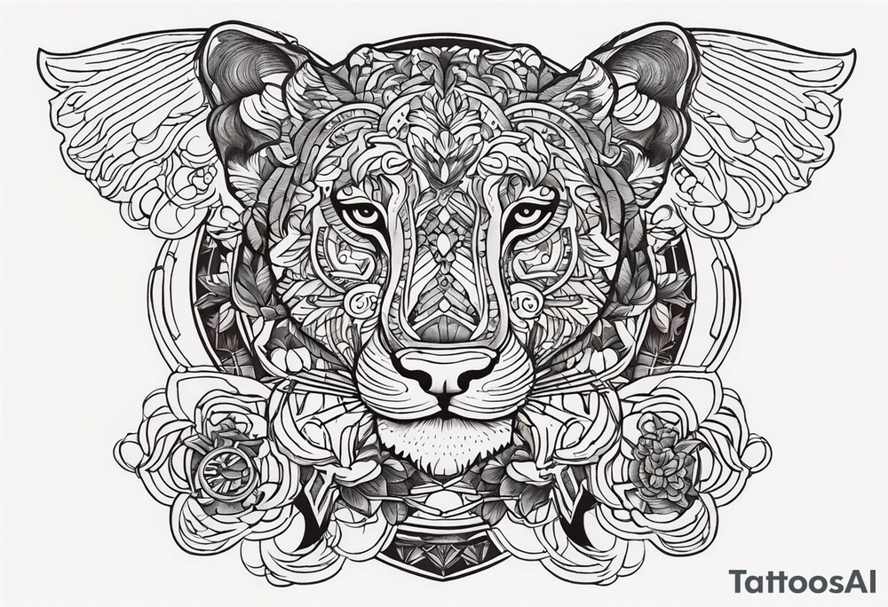 Adaptability, intelligence, wisdom, and strength tattoo idea