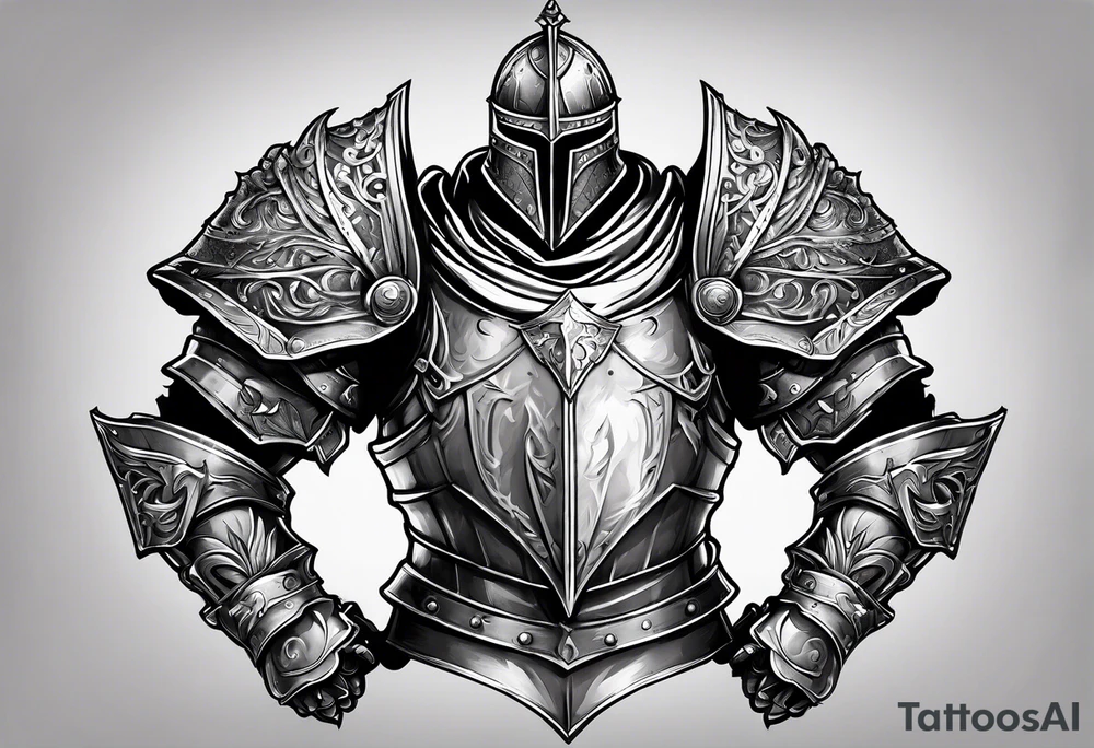 knight heavy armor tattoo idea