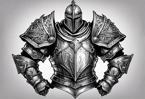 knight heavy armor tattoo idea