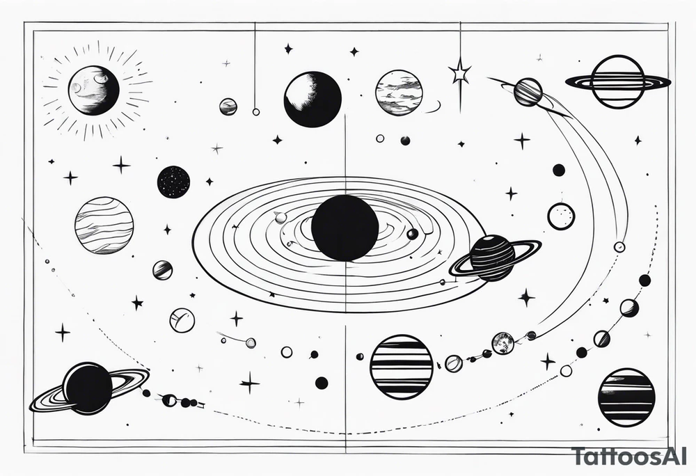 solar system tattoo idea