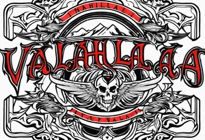 Valhalla flames tattoo idea
