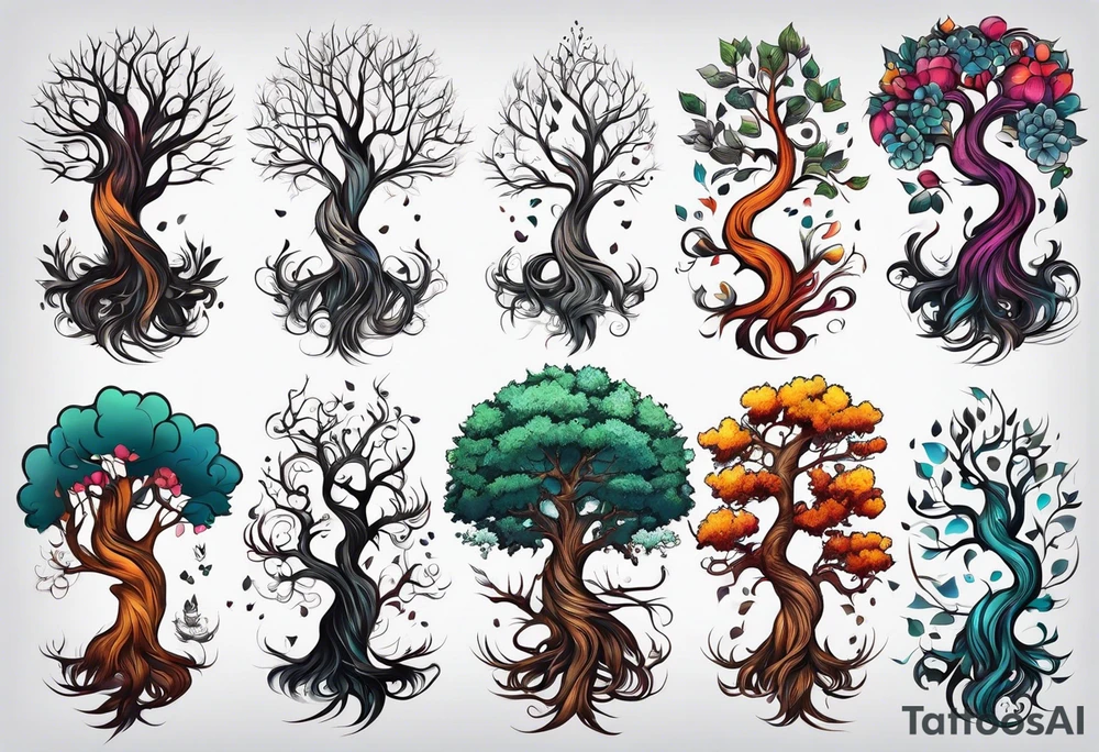 Family tree for the arm tattoo idea