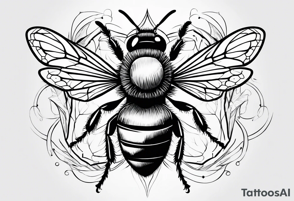 Honeybee abstract tattoo idea