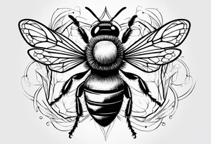 Honeybee abstract tattoo idea