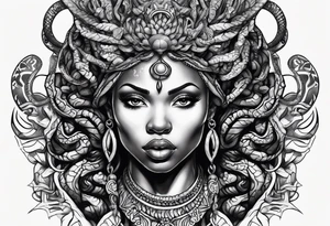 african medusa tattoo idea