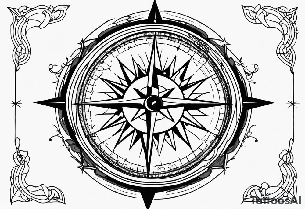 Military compass tattoo idea