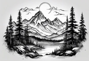 mountain tattoo idea