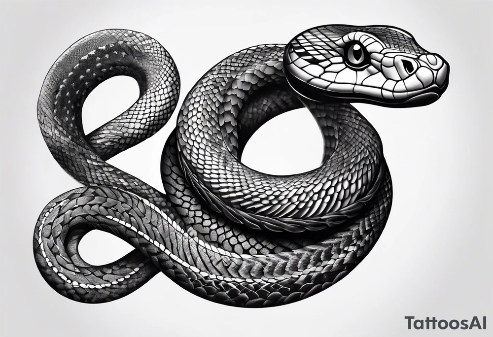 snake coiled tattoo idea