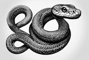 snake coiled tattoo idea
