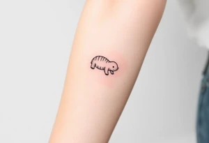 tardigrade, water bear, cute, baby, endurance, resilience, simple tattoo idea