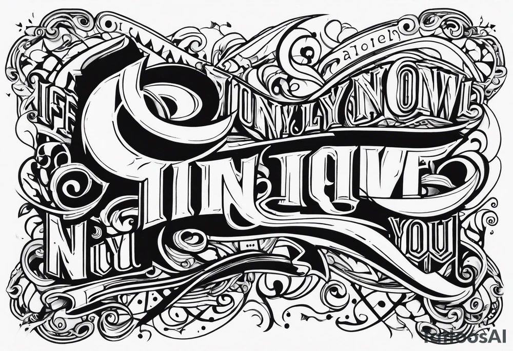 If only you knew tattoo idea
