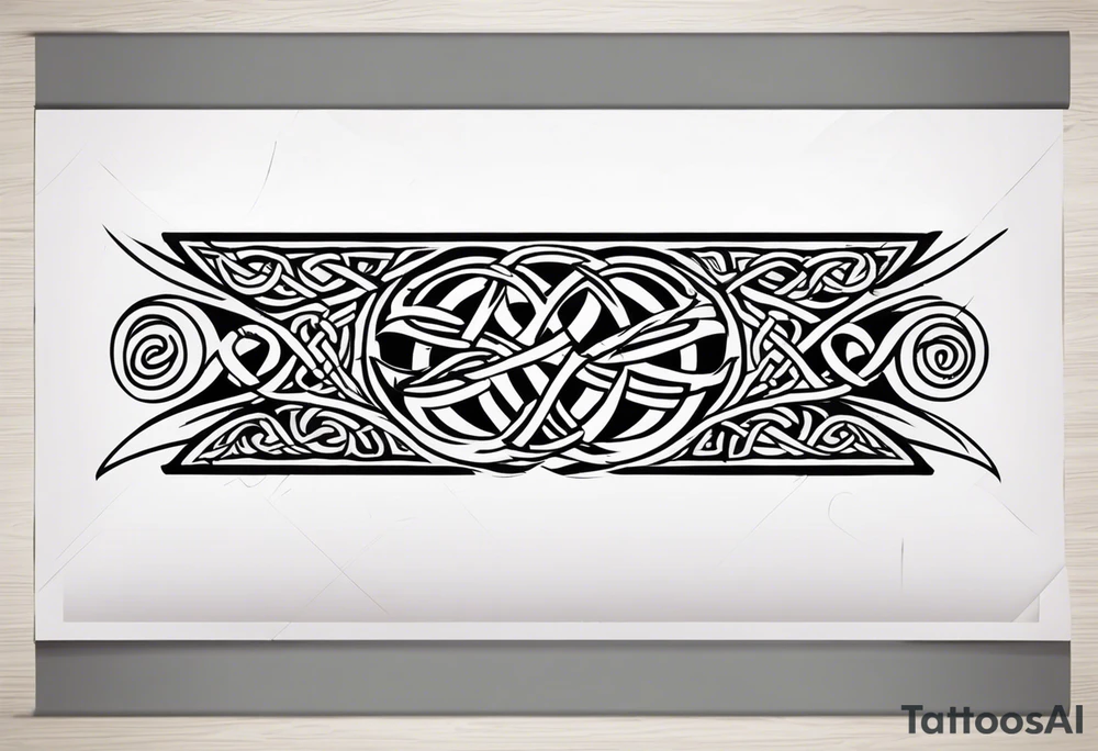 Cheers Mate text, armband +Celtic +Cancer Ribbon +tribal +artistic tattoo idea